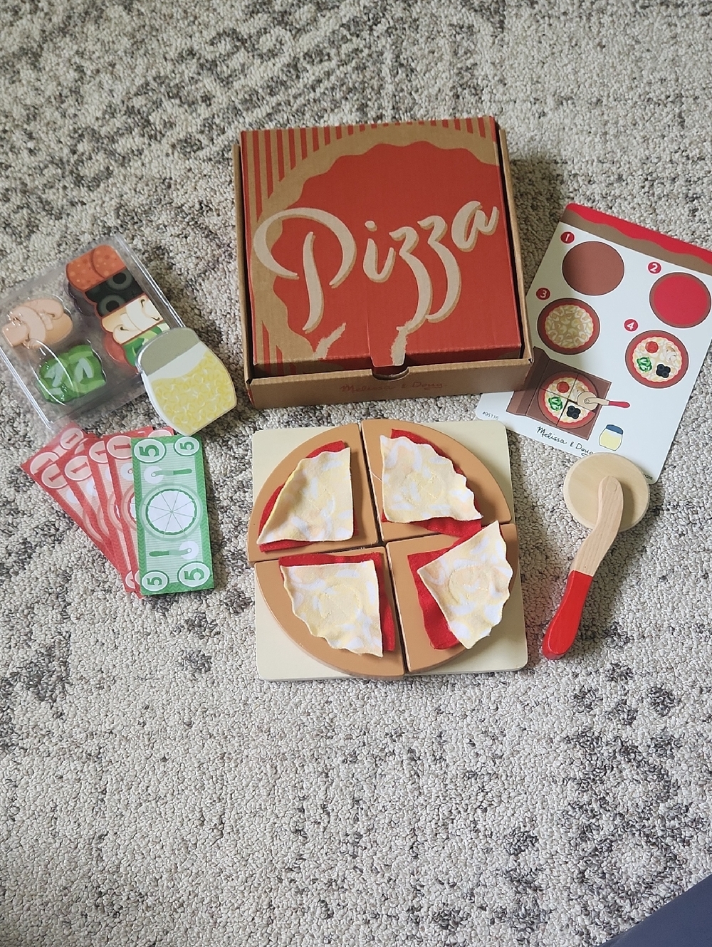 Melissa And Doug Wooden Pizza Playset